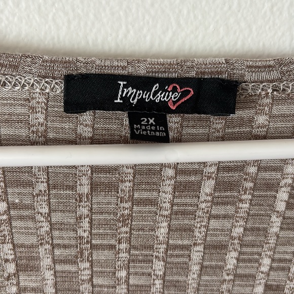 Tan Long Sleeve Open Front Long Cardigan - Picture 5 of 6